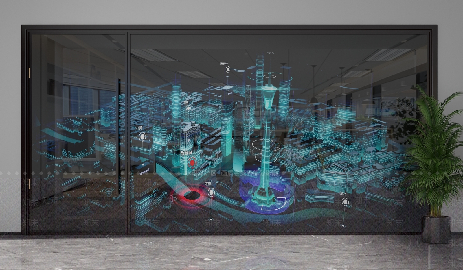 现代隔断3D模型下载【ID:1201329735】