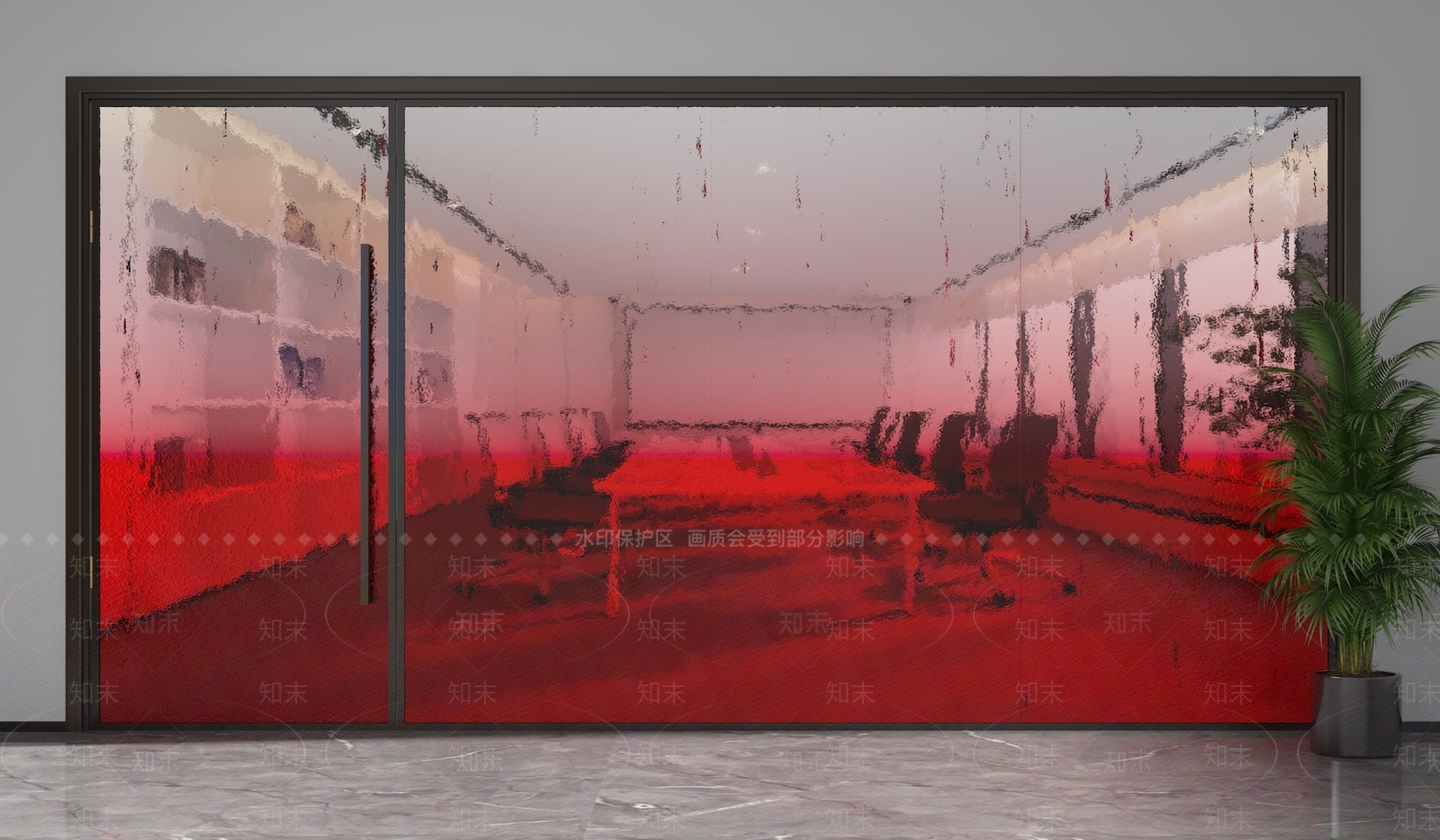 现代隔断3D模型下载【ID:1201330027】