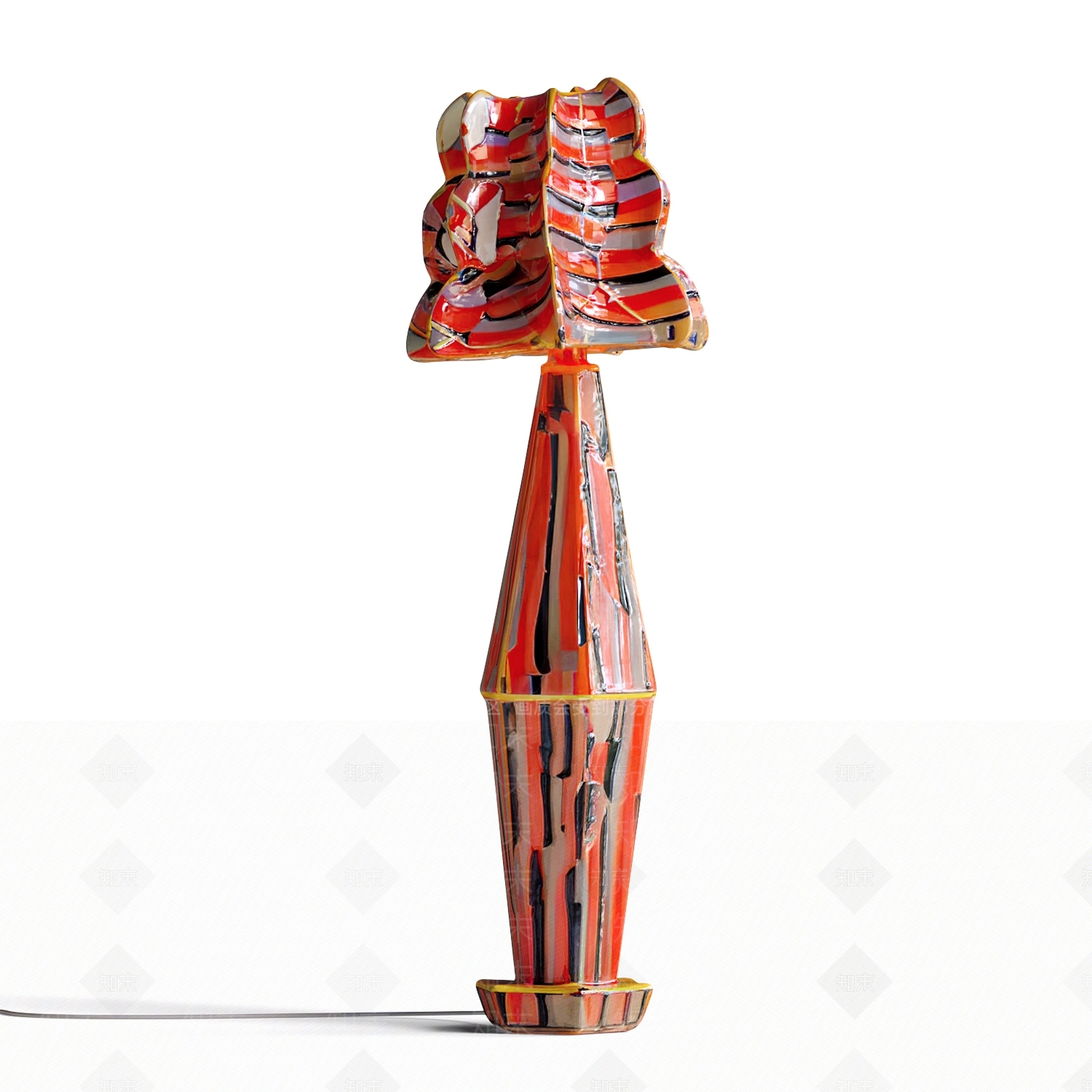 现代法式落地灯3D模型下载【ID:1201330377】