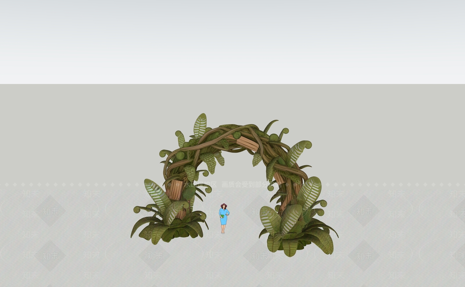 现代入口大门SU模型下载【ID:1201330616】