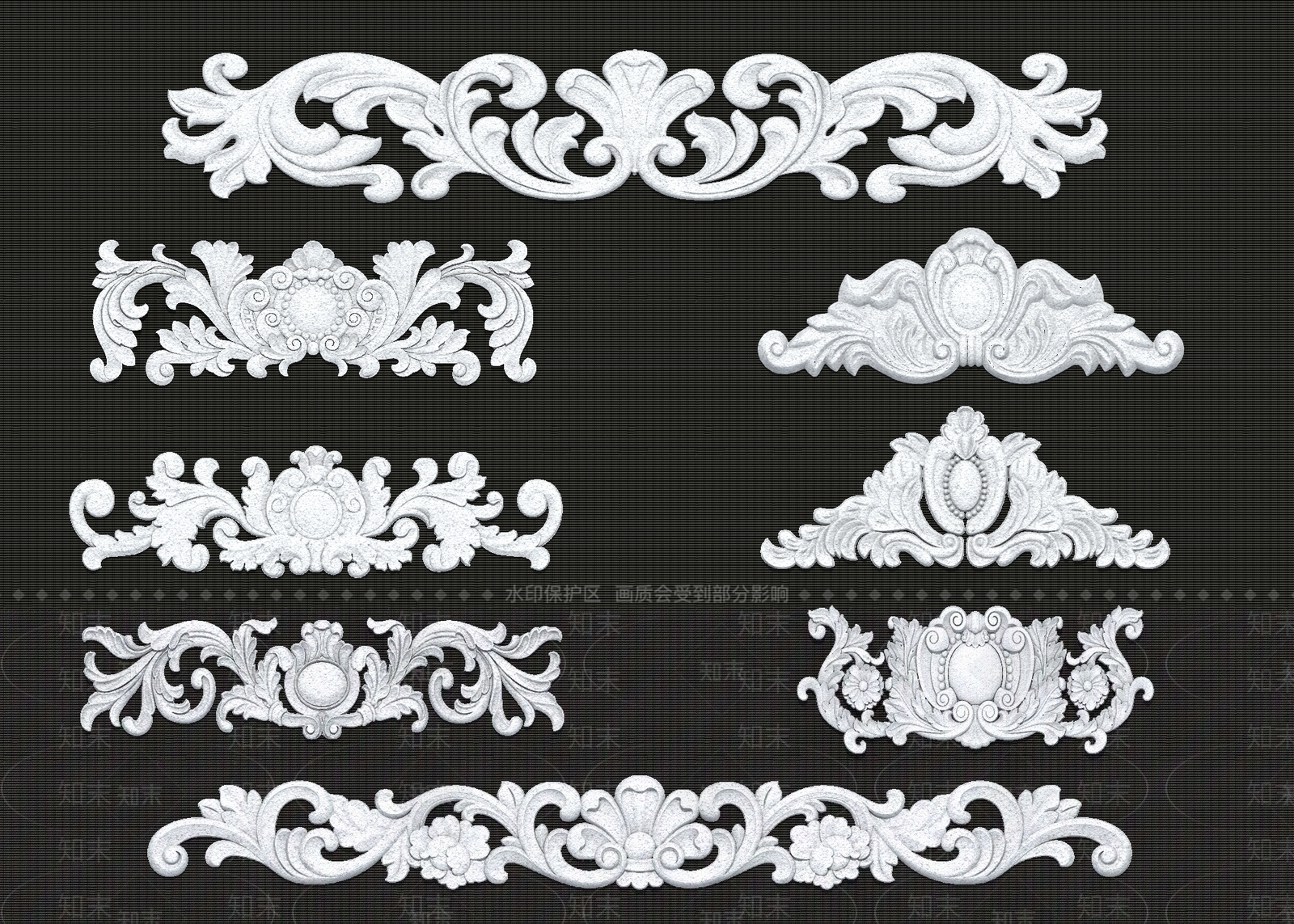 欧式雕花SU模型下载【ID:1201331017】