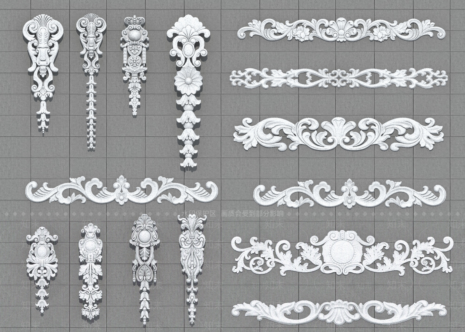 欧式雕花SU模型下载【ID:1201331580】