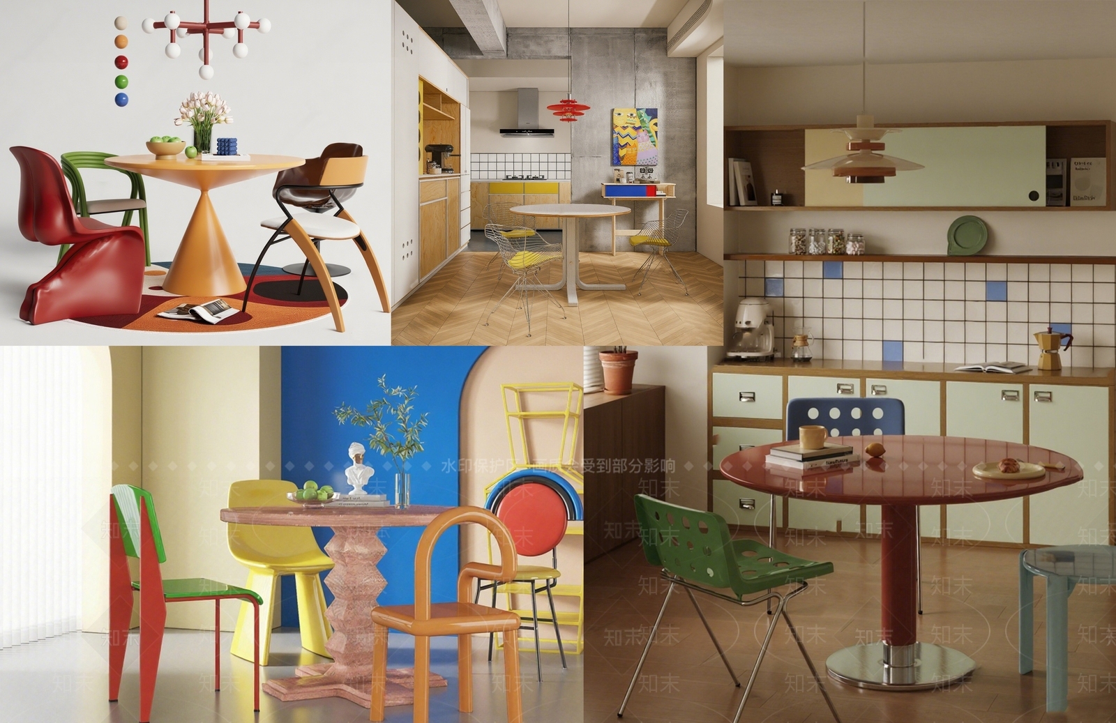 简约极简餐桌椅SU模型下载【ID:1201332919】