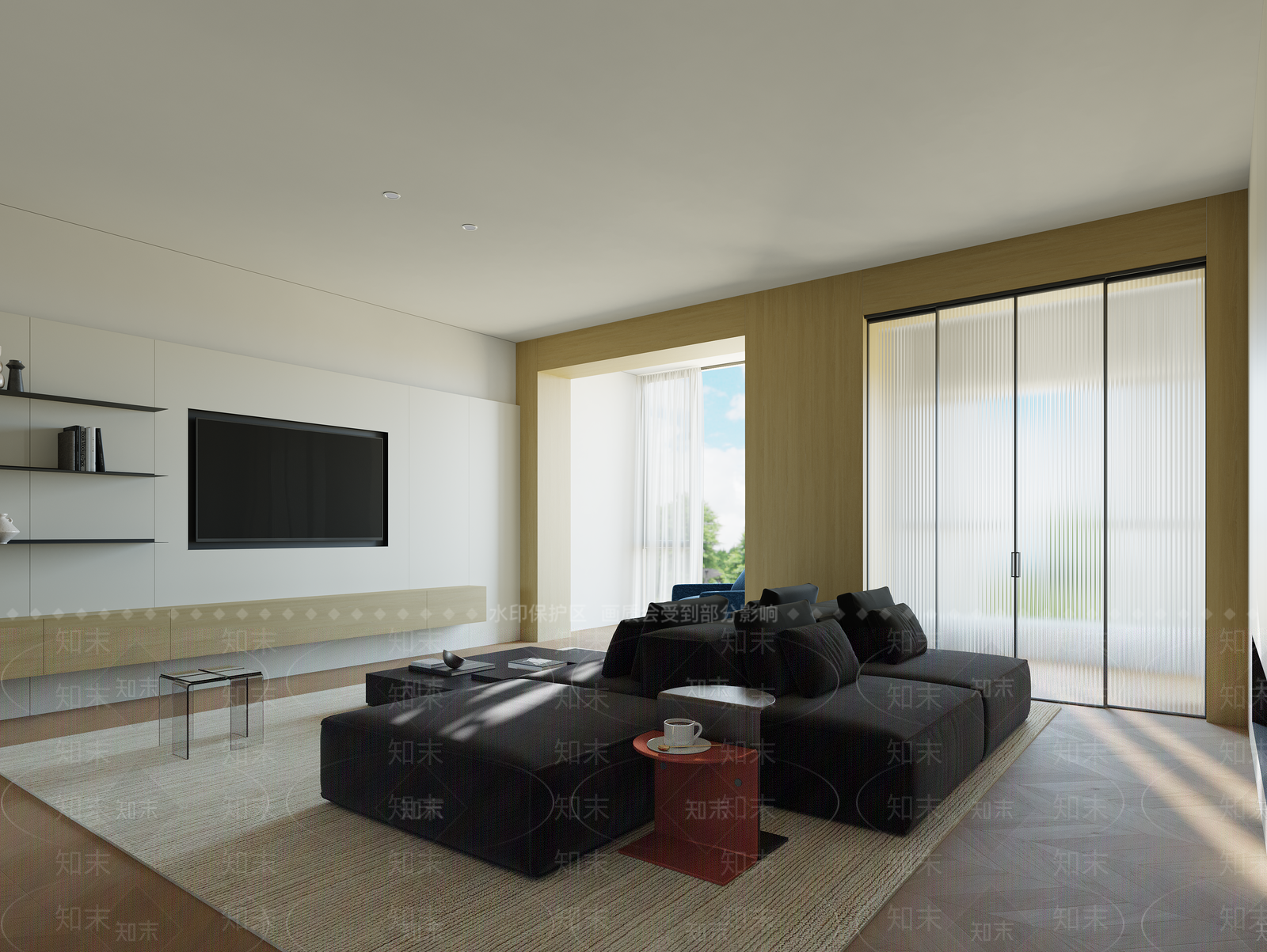 现代挑空客厅3D模型下载【ID:1221825151】