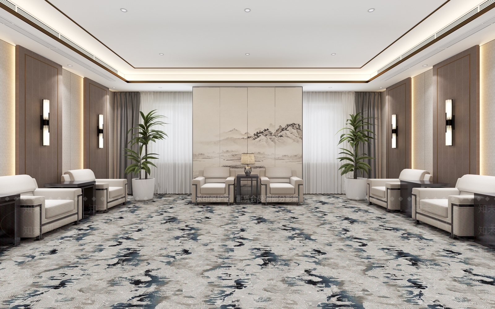 接待室3D模型下载【ID:1201336970】