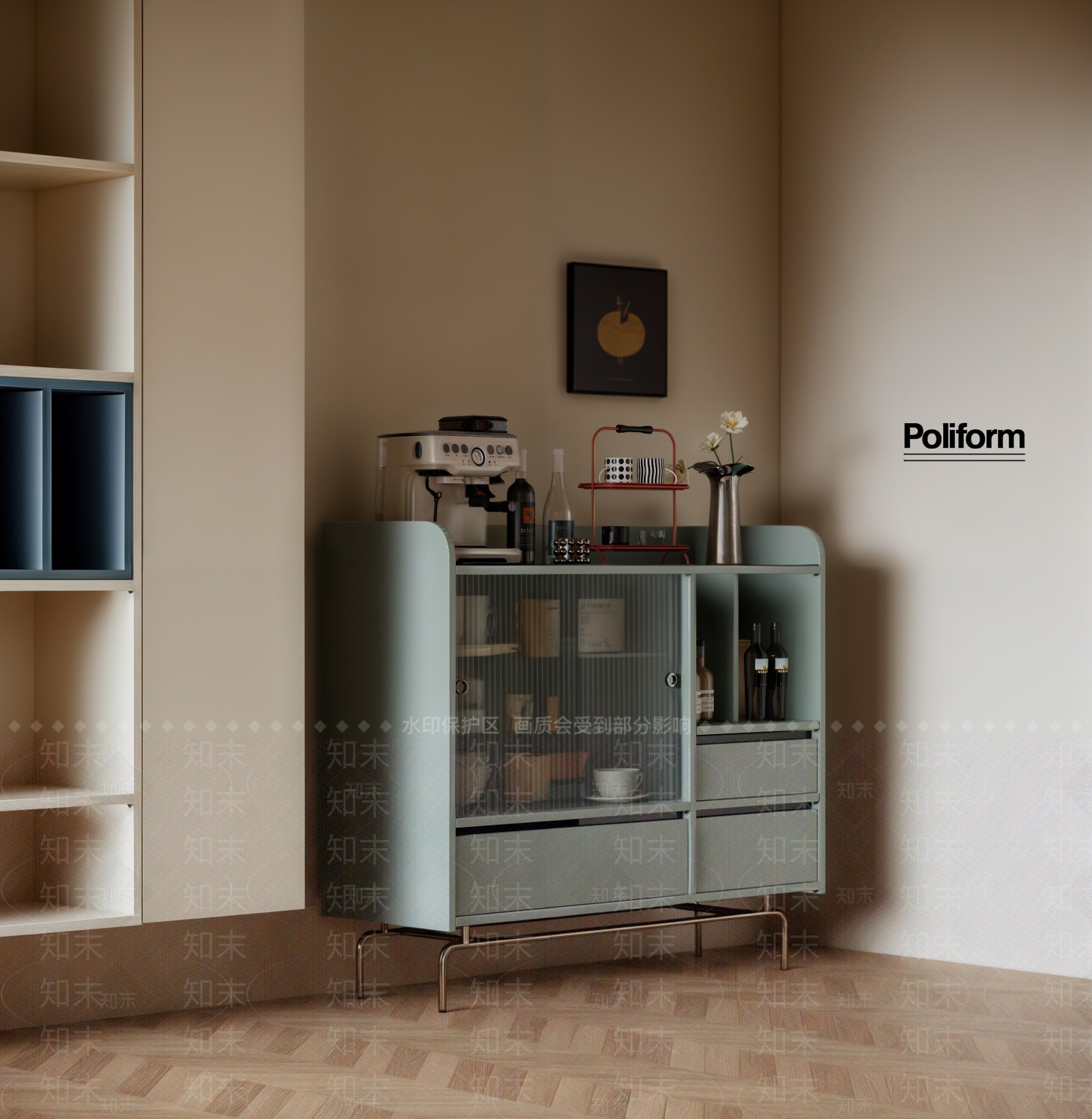 中古侘寂储物柜SU模型下载【ID:1201341296】