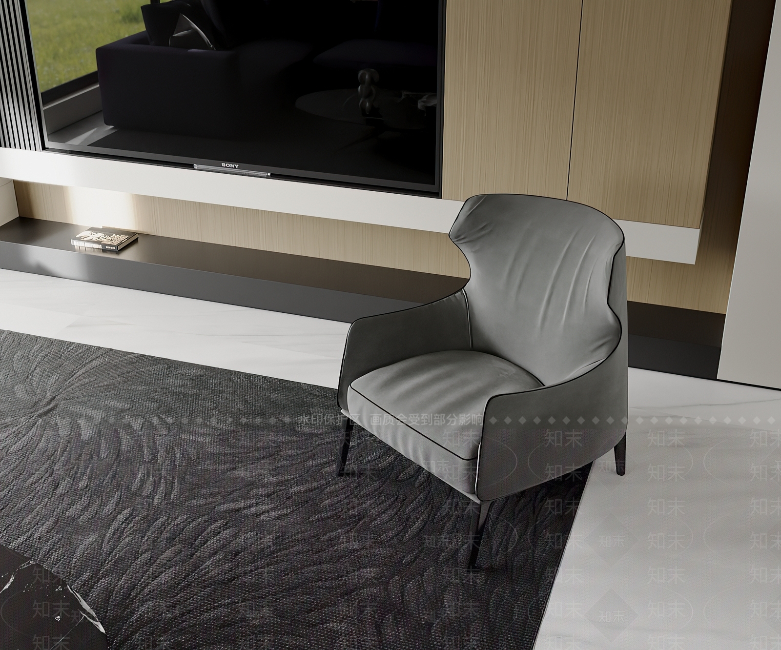 现代休闲椅3D模型下载【ID:1201341260】