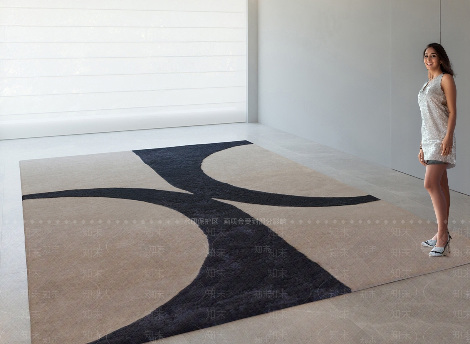 现代意式地毯SU模型下载【ID:1201343570】