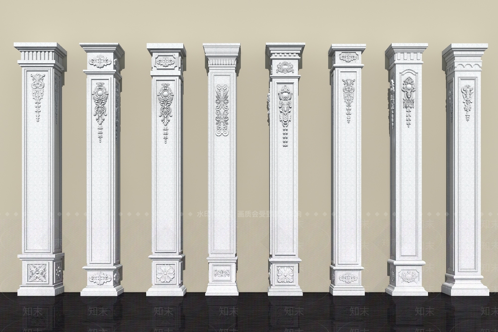 欧式雕花3D模型下载【ID:1201344997】