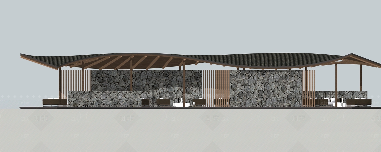 现代其他景观小建筑SU模型下载【ID:1201345065】
