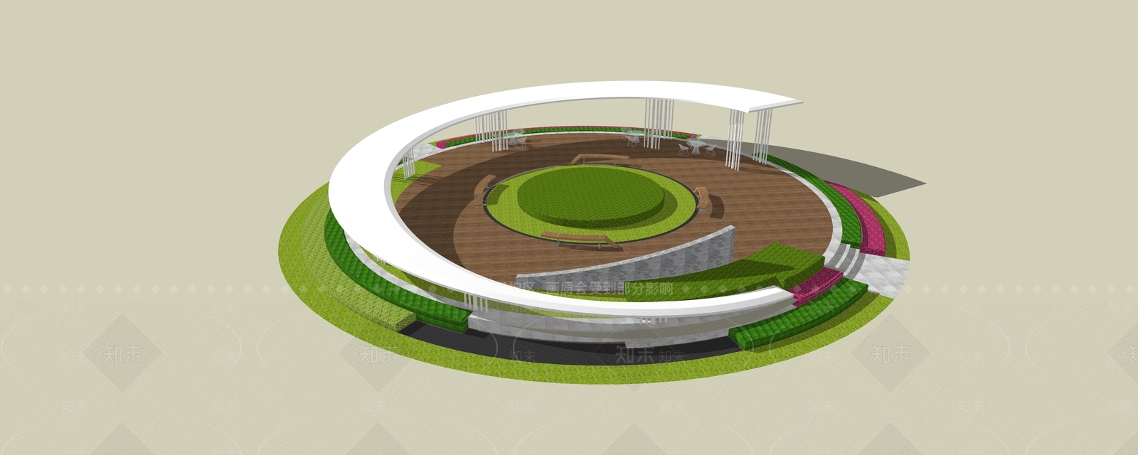 现代其他景观小建筑SU模型下载【ID:1201345290】