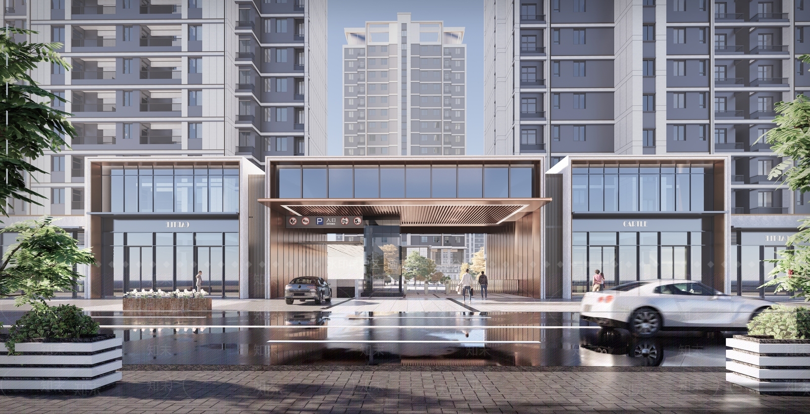 现代高层住宅SU模型下载【ID:1201397227】