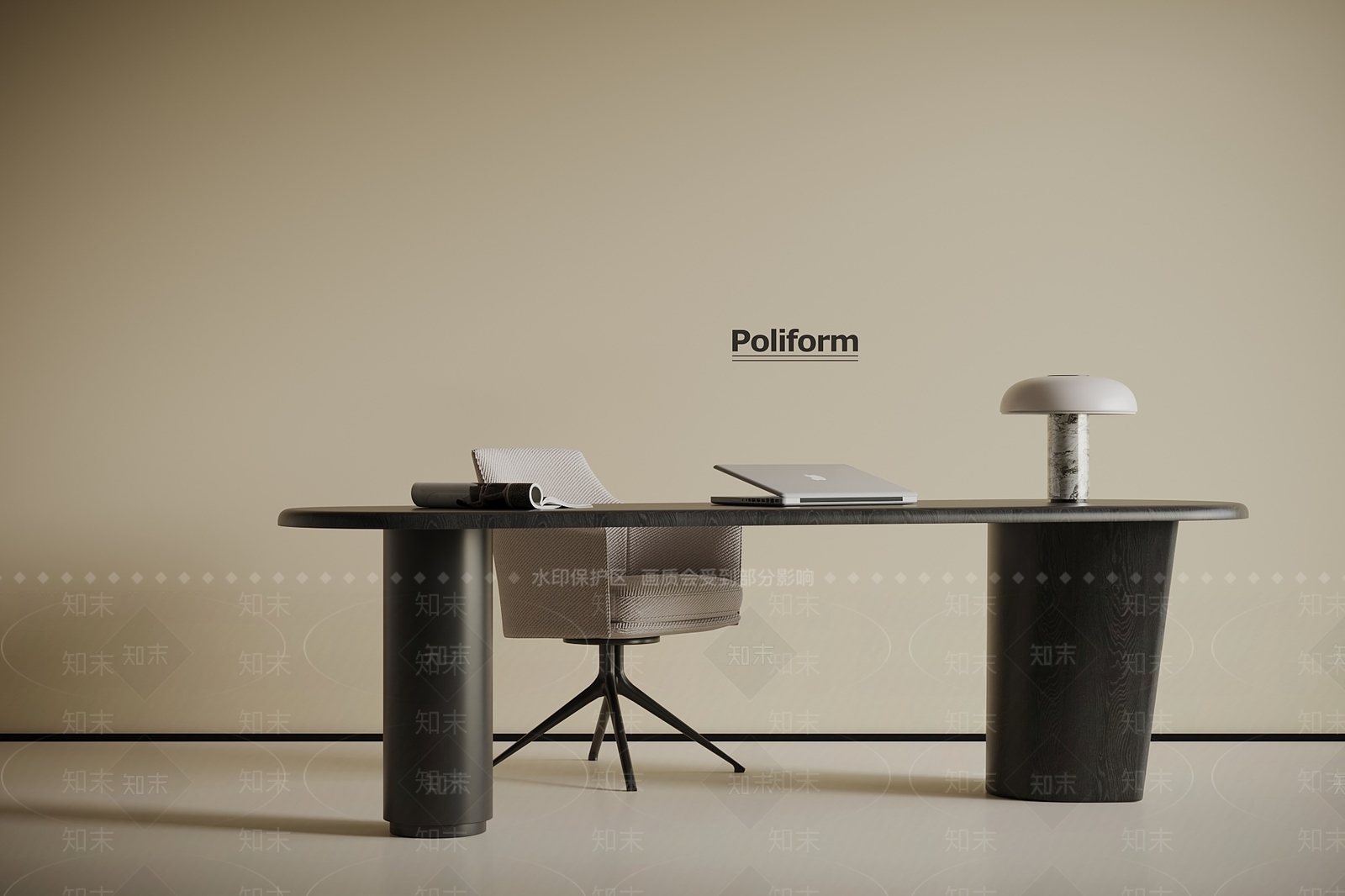 法式书桌椅3D模型下载【ID:1201346732】