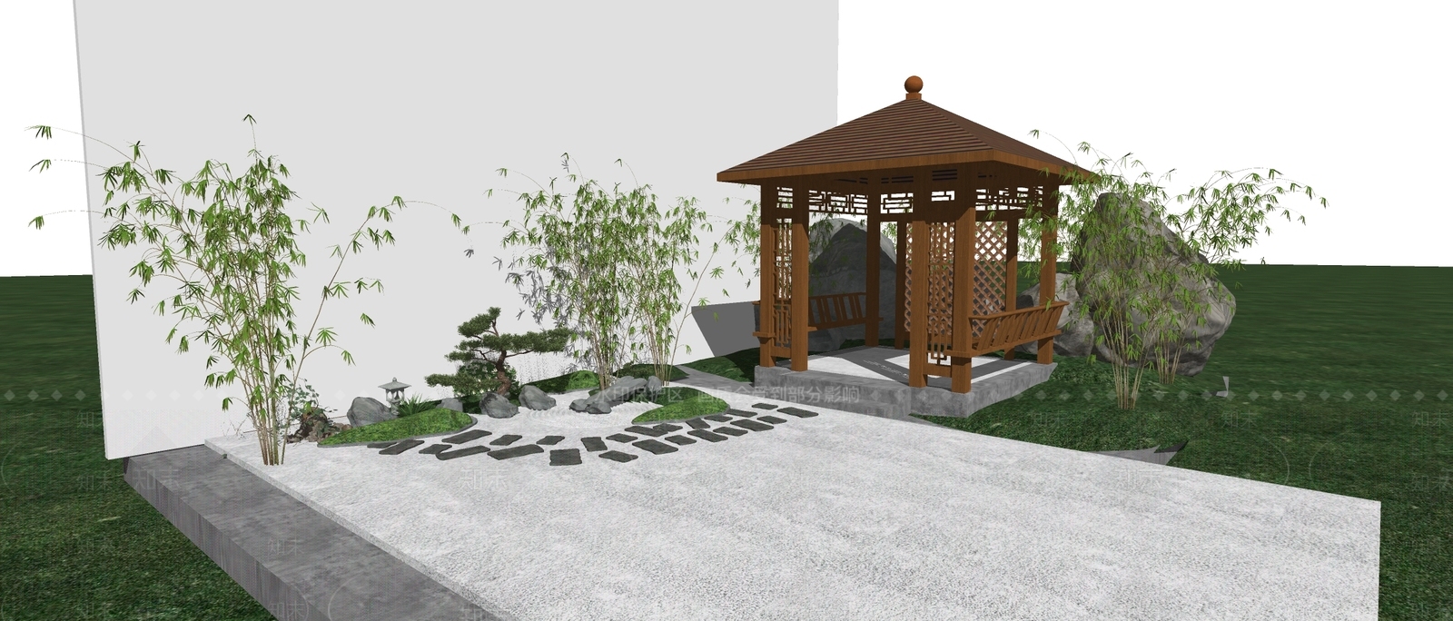 中式其他景观小建筑SU模型下载【ID:1201346878】
