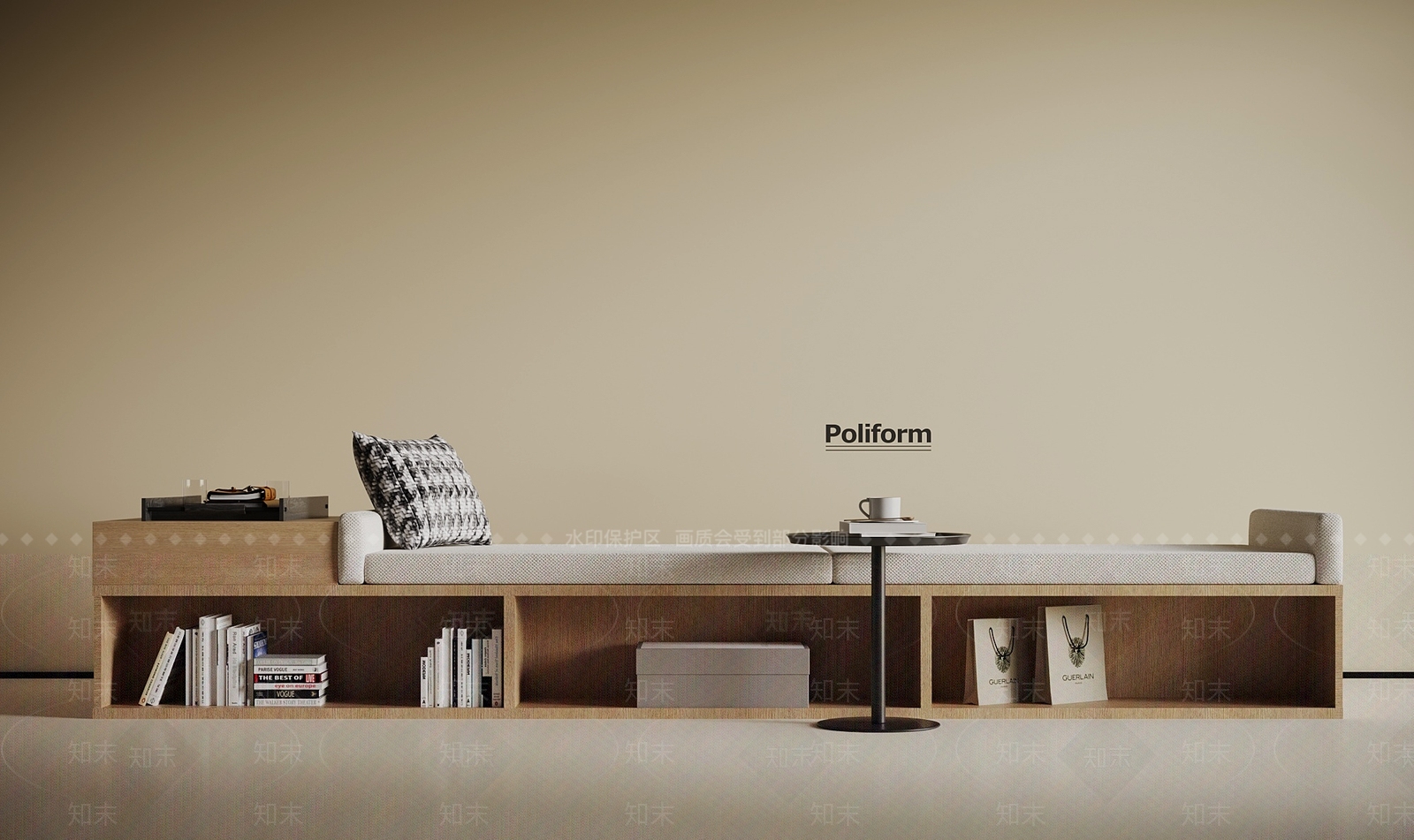 现代飘窗柜3D模型下载【ID:1201347234】