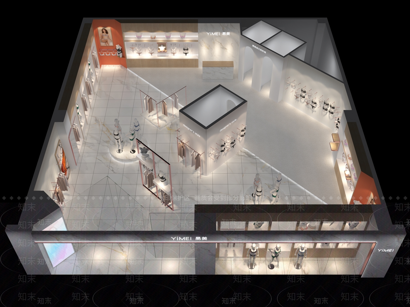 现代服装店3D模型下载【ID:1201347902】