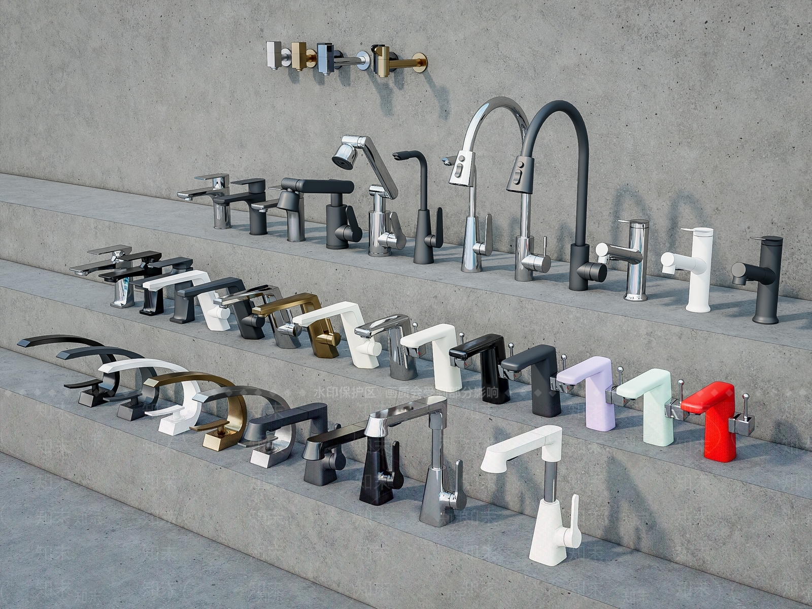 现代轻奢水龙头SU模型下载【ID:1201348543】