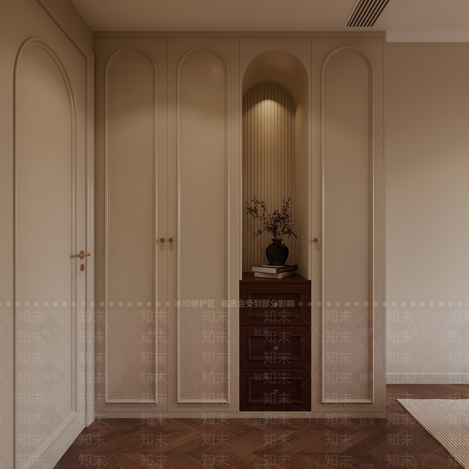 复古衣帽间3D模型下载【ID:1215195297】