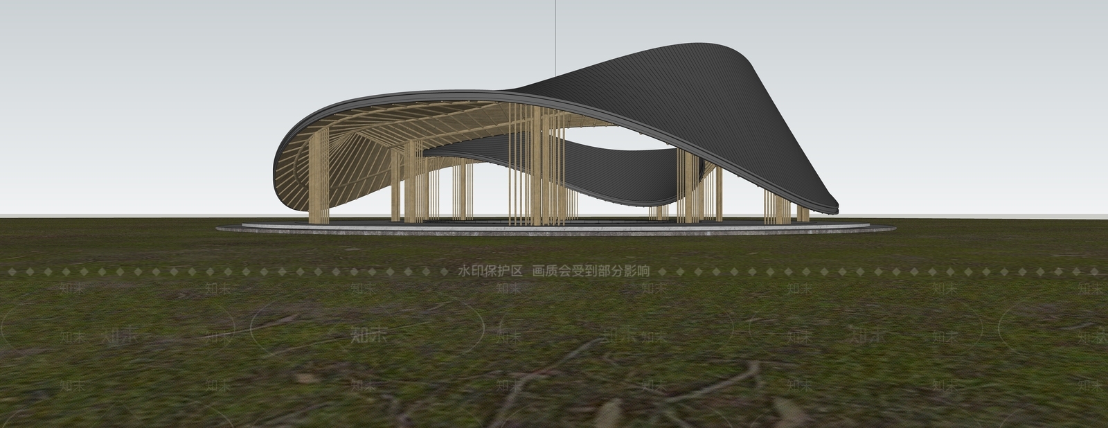 新中式其他景观小建筑SU模型下载【ID:1201348540】