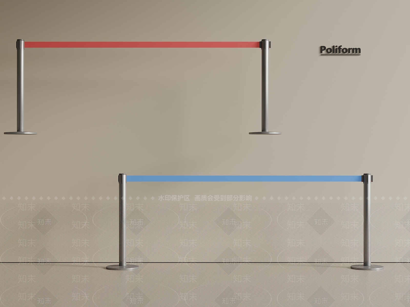 现代极简其他围挡围栏SU模型下载【ID:1201348715】
