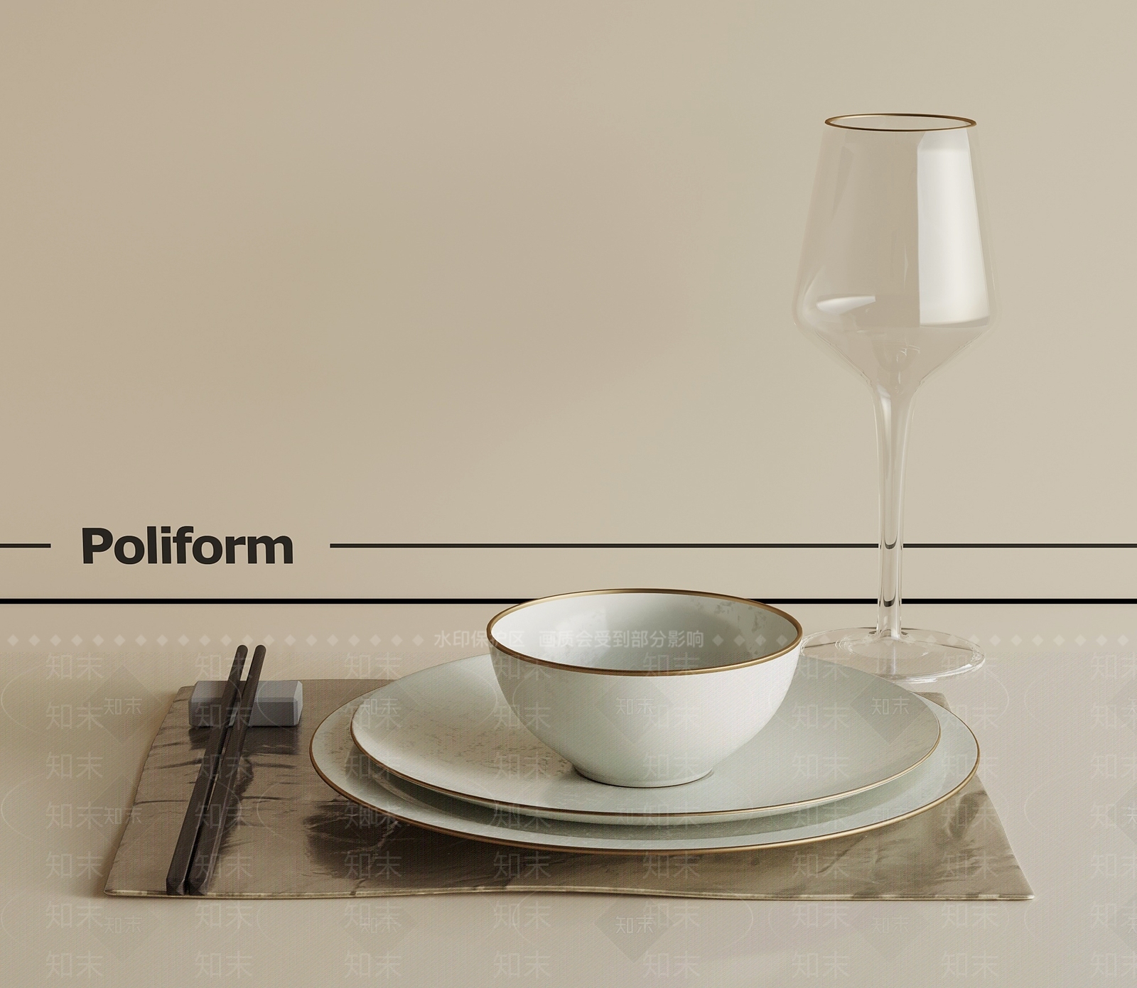 餐具SU模型下载【ID:1201349909】