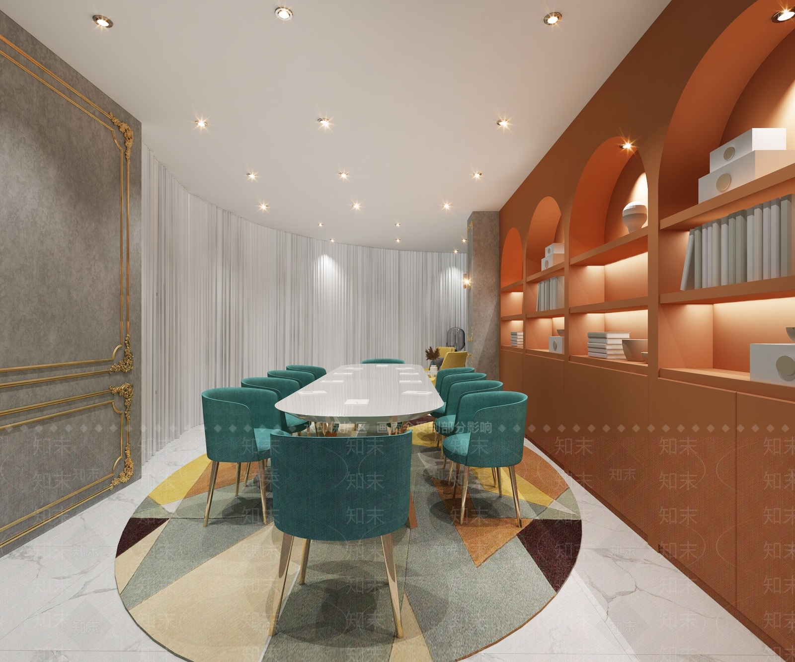 现代会议室3D模型下载【ID:1201466401】