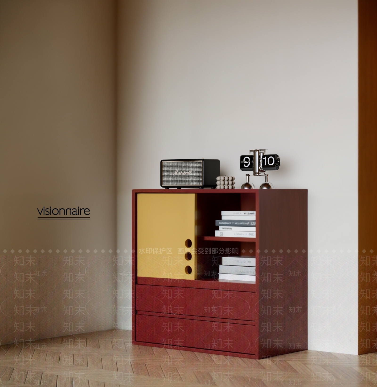 中古侘寂储物柜SU模型下载【ID:1201353083】