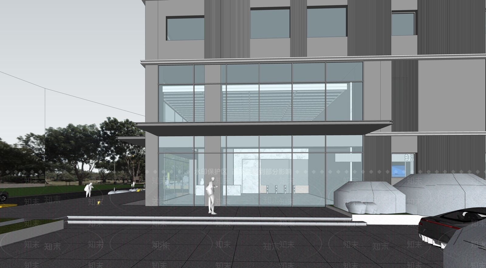 现代小公建SU模型下载【ID:1201353285】
