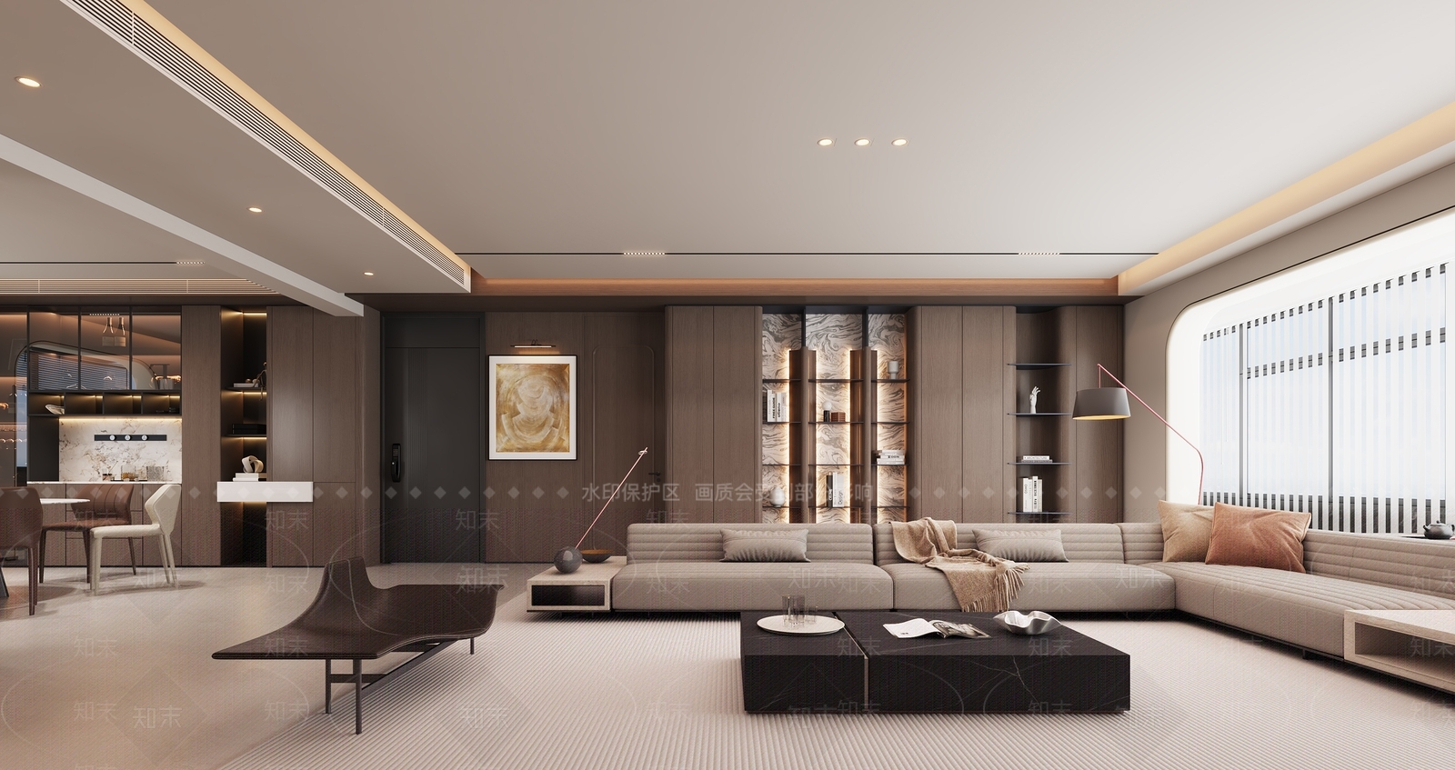 现代客餐厅3D模型下载【ID:1222106177】