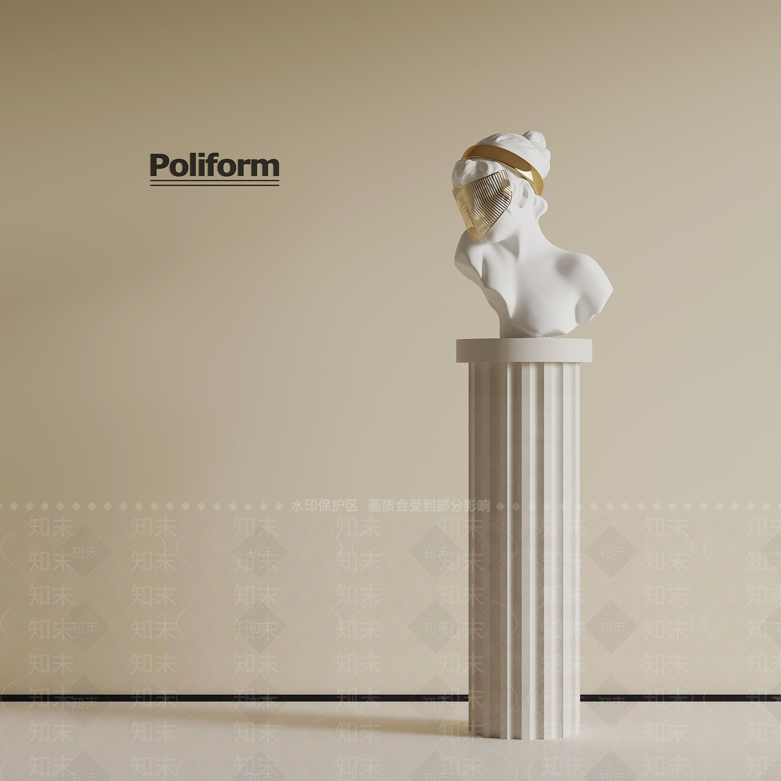 法式雕塑摆件SU模型下载【ID:1201357399】