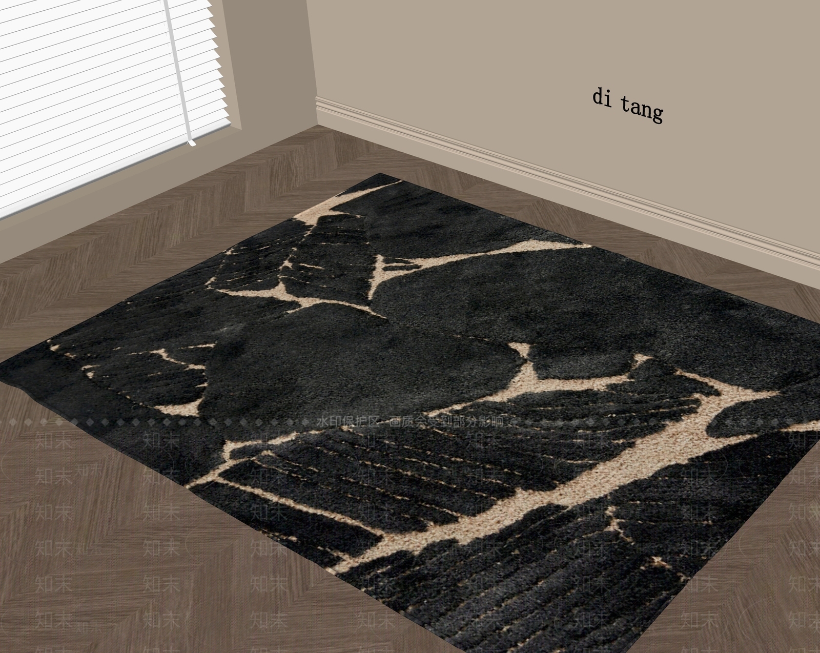 现代地毯SU模型下载【ID:1201359141】