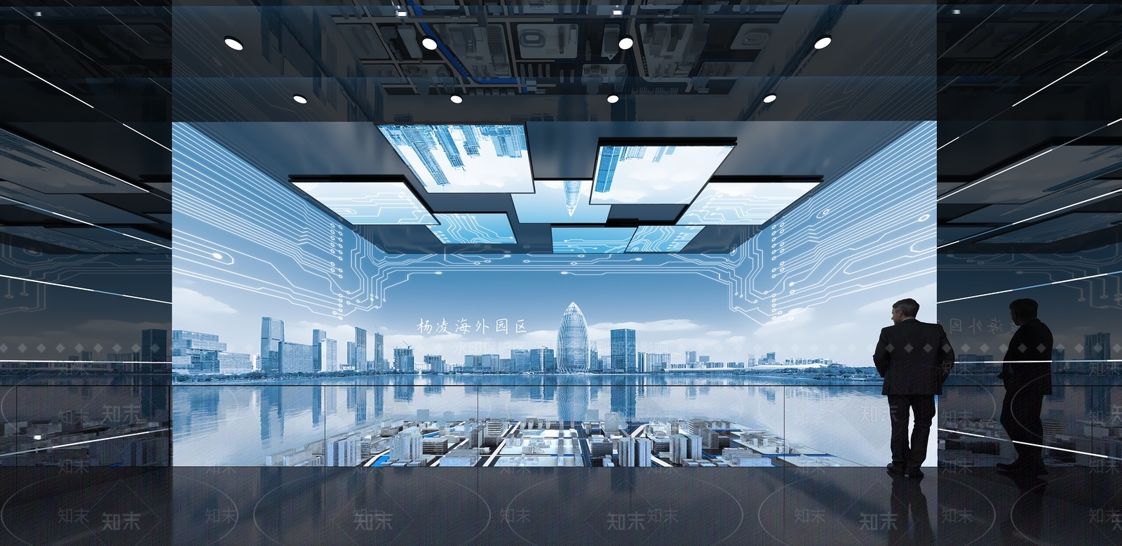 现代简约科技展厅3D模型下载【ID:1201359543】