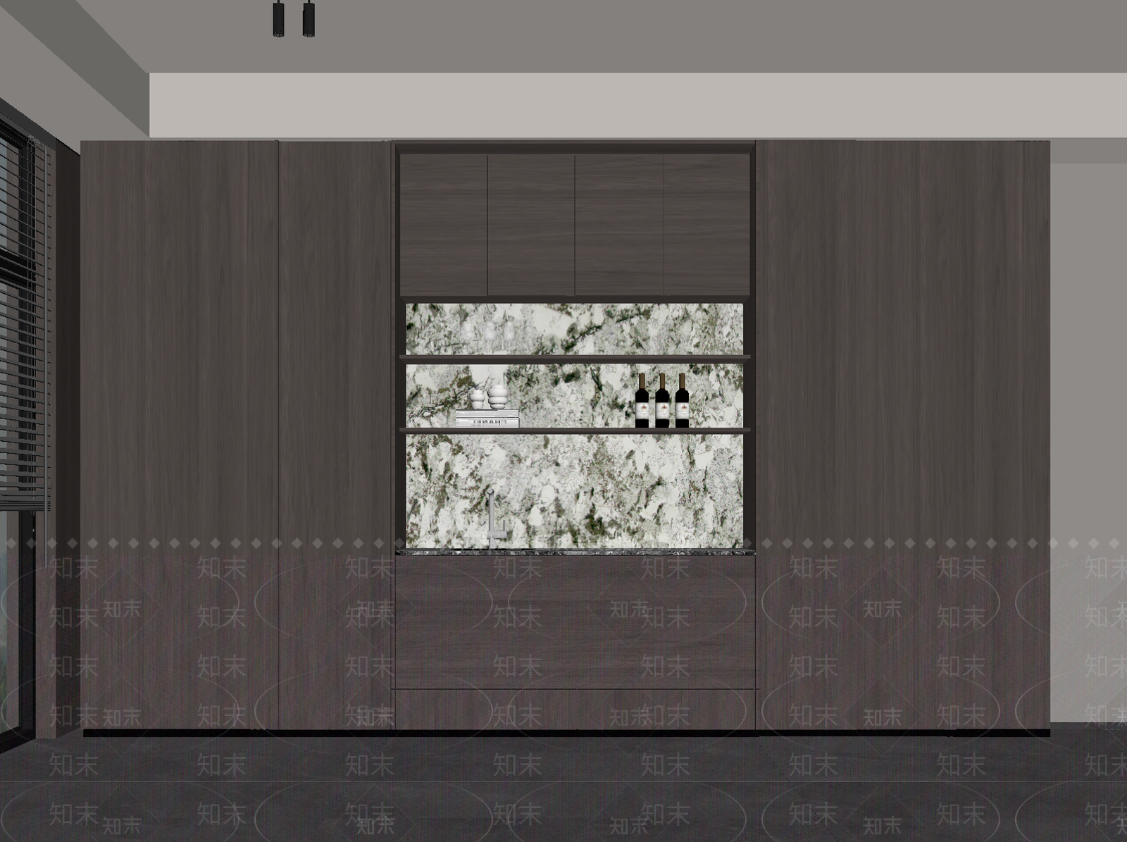 现代意式酒柜SU模型下载【ID:1201360330】
