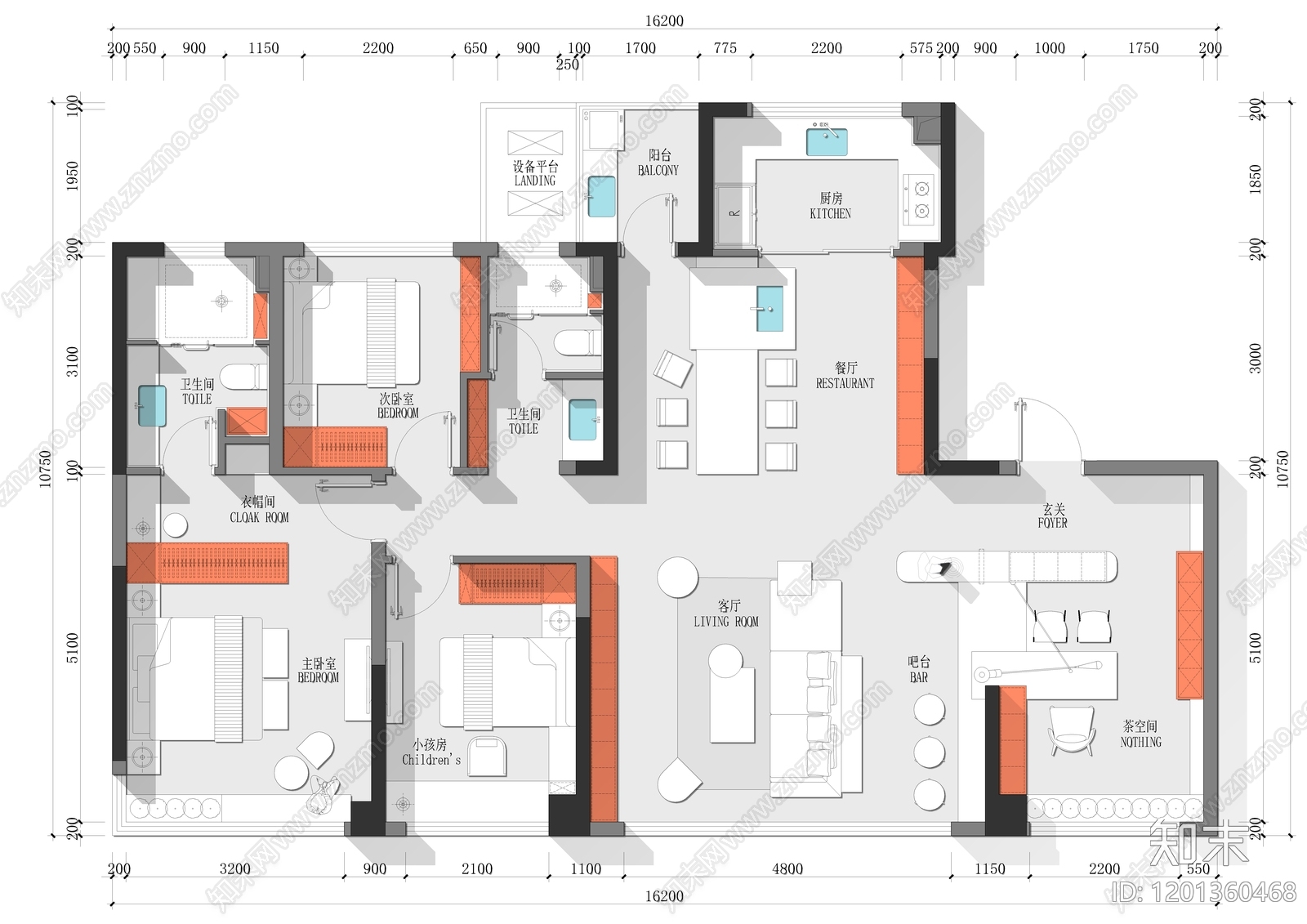 一梯两户施工图下载【ID:1201360468】