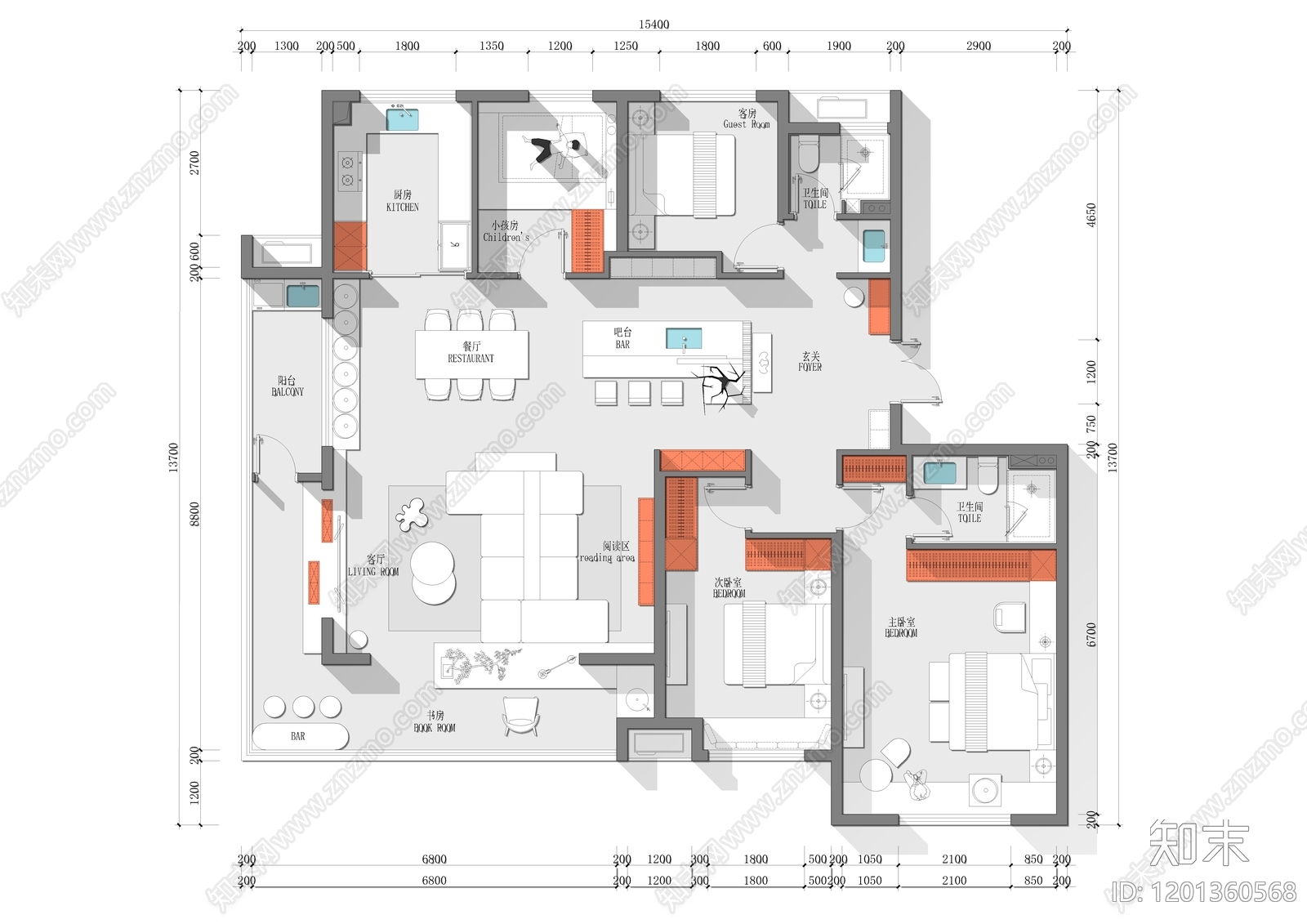 一梯两户施工图下载【ID:1201360568】