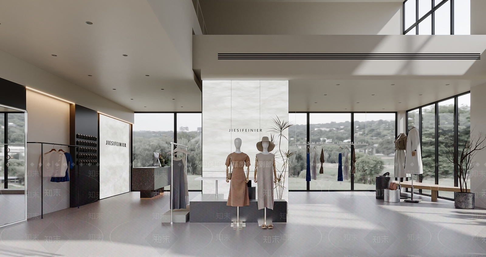 现代服装店3D模型下载【ID:1201361049】