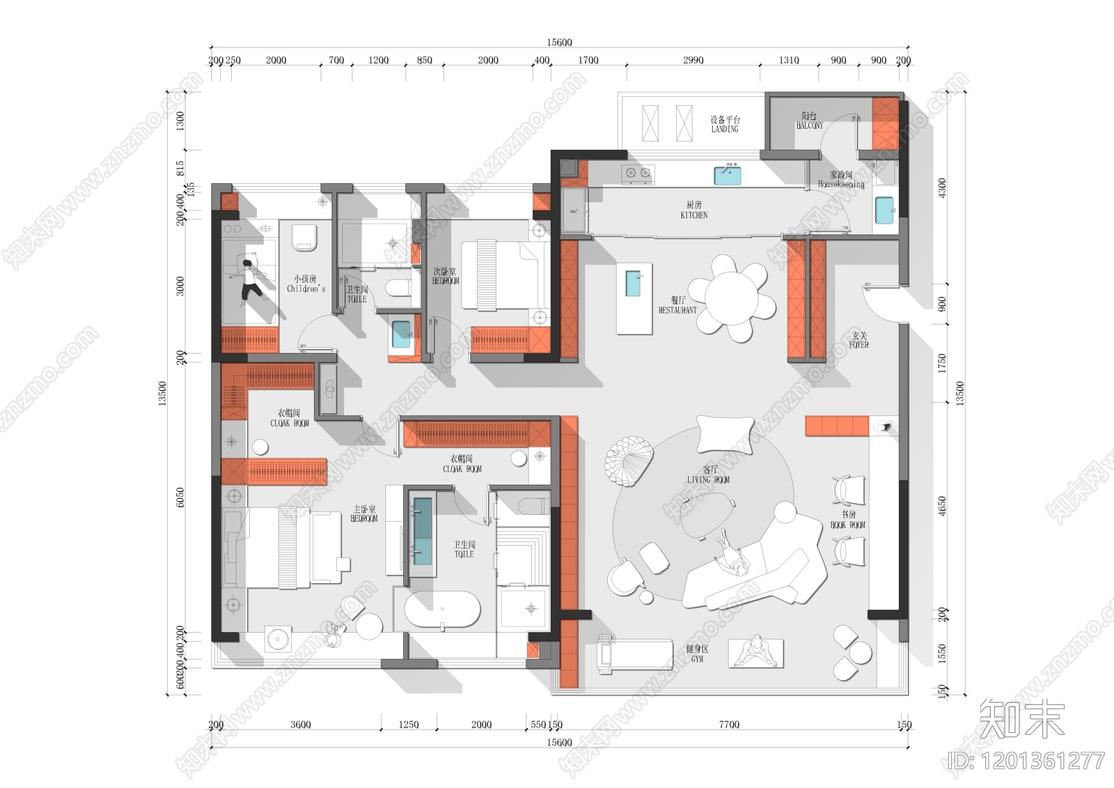 一梯两户施工图下载【ID:1201361277】