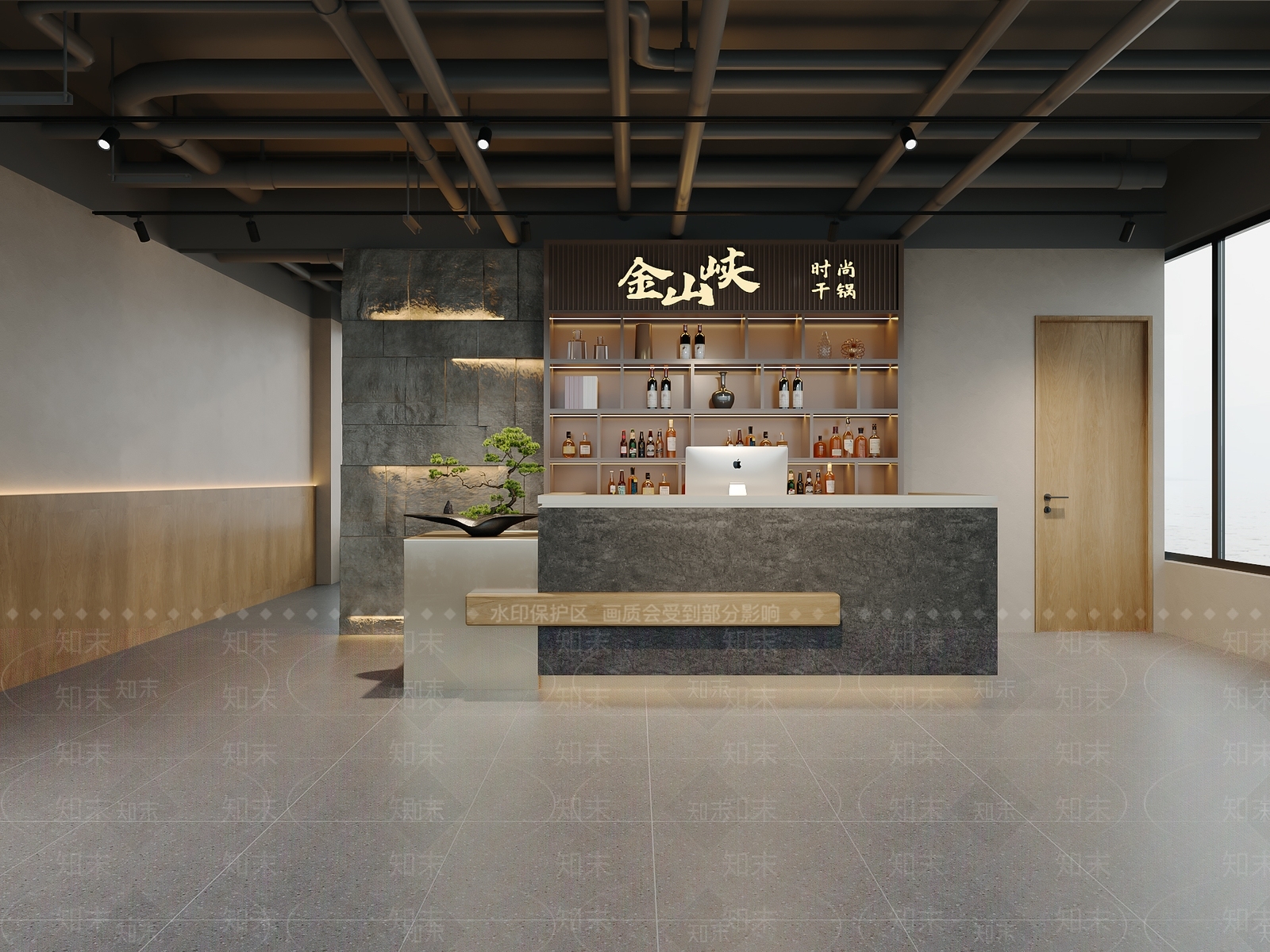 现代日式火锅店3D模型下载【ID:1201361372】