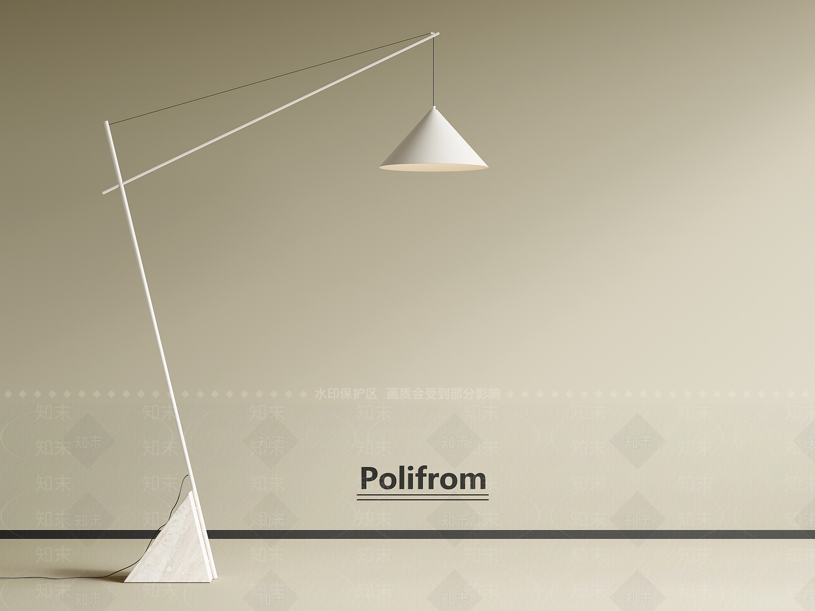 现代极简落地灯SU模型下载【ID:1201364064】