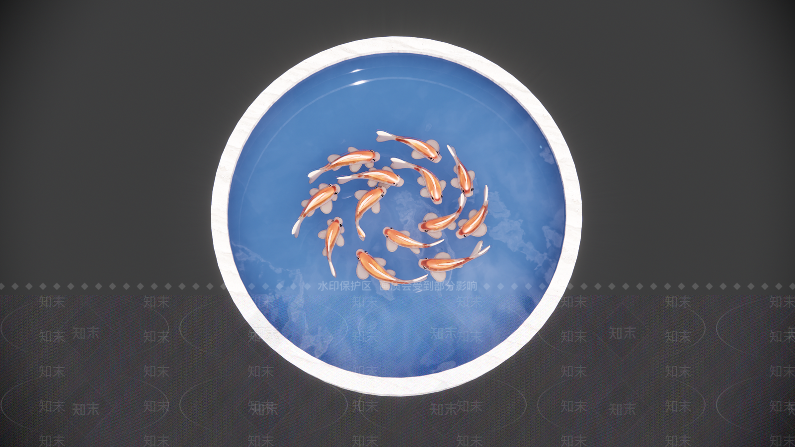 现代新中式鱼缸SU模型下载【ID:1201365394】