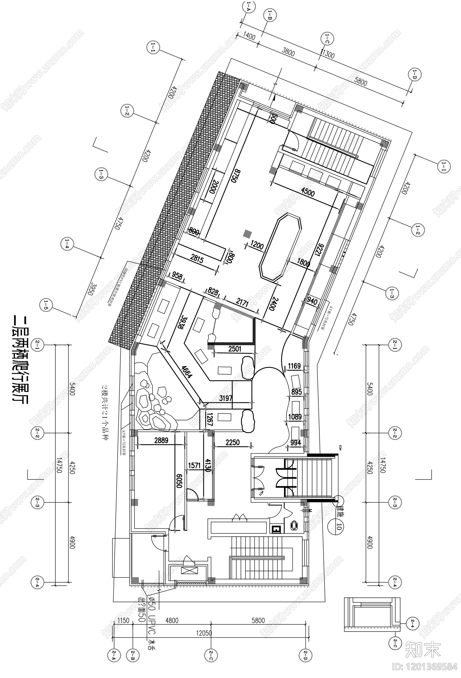 中式新中式其他休闲娱乐空间cad施工图下载【ID:1201369584】