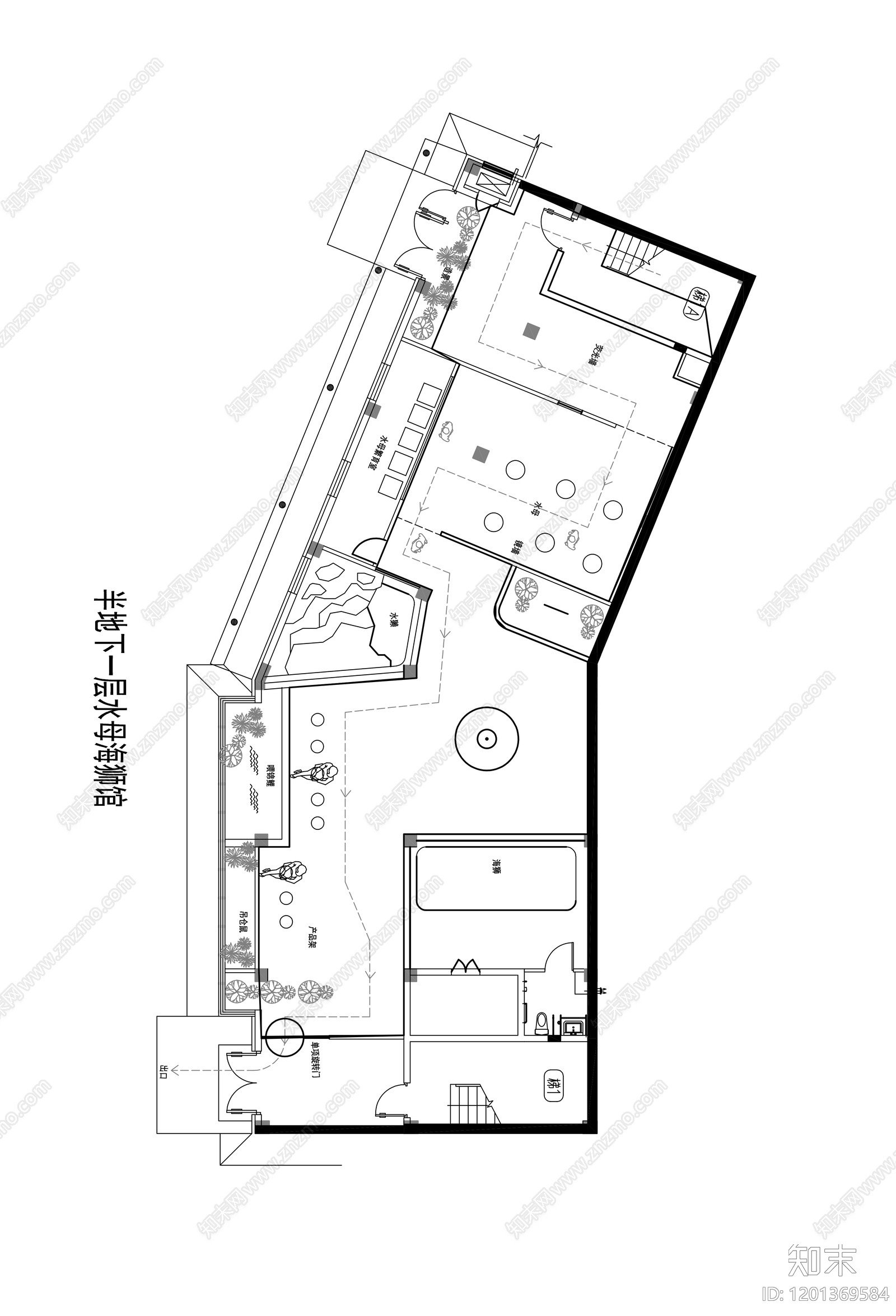 中式新中式其他休闲娱乐空间cad施工图下载【ID:1201369584】