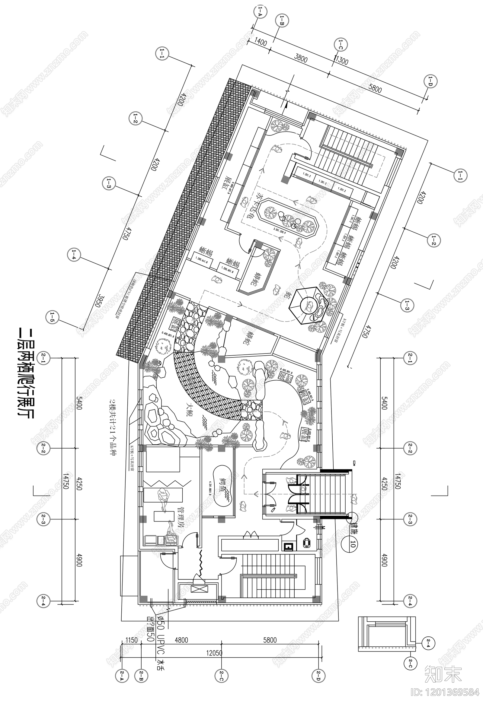 中式新中式其他休闲娱乐空间cad施工图下载【ID:1201369584】