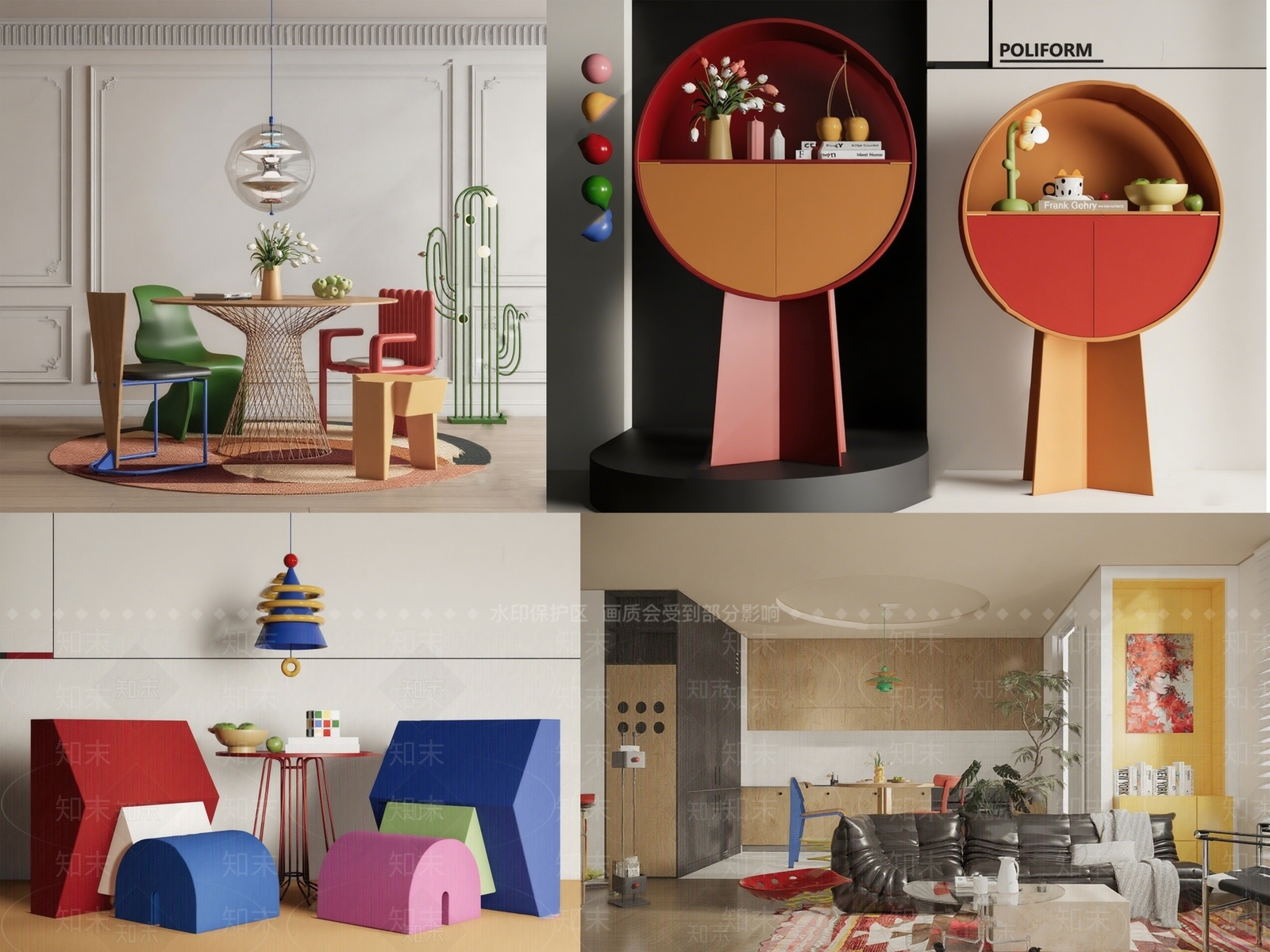 极简简约餐桌椅SU模型下载【ID:1201369961】