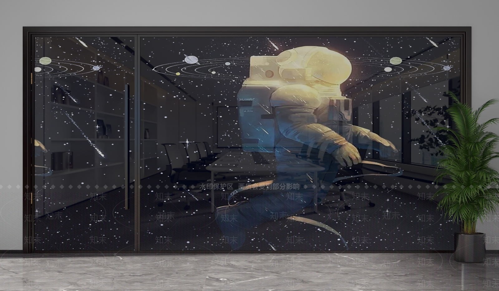现代隔断3D模型下载【ID:1201371648】