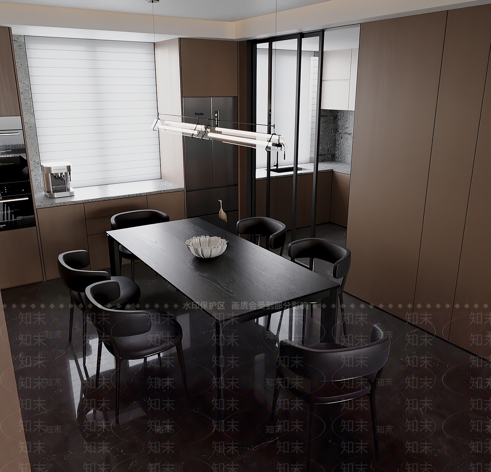 现代极简餐桌椅3D模型下载【ID:1201372599】