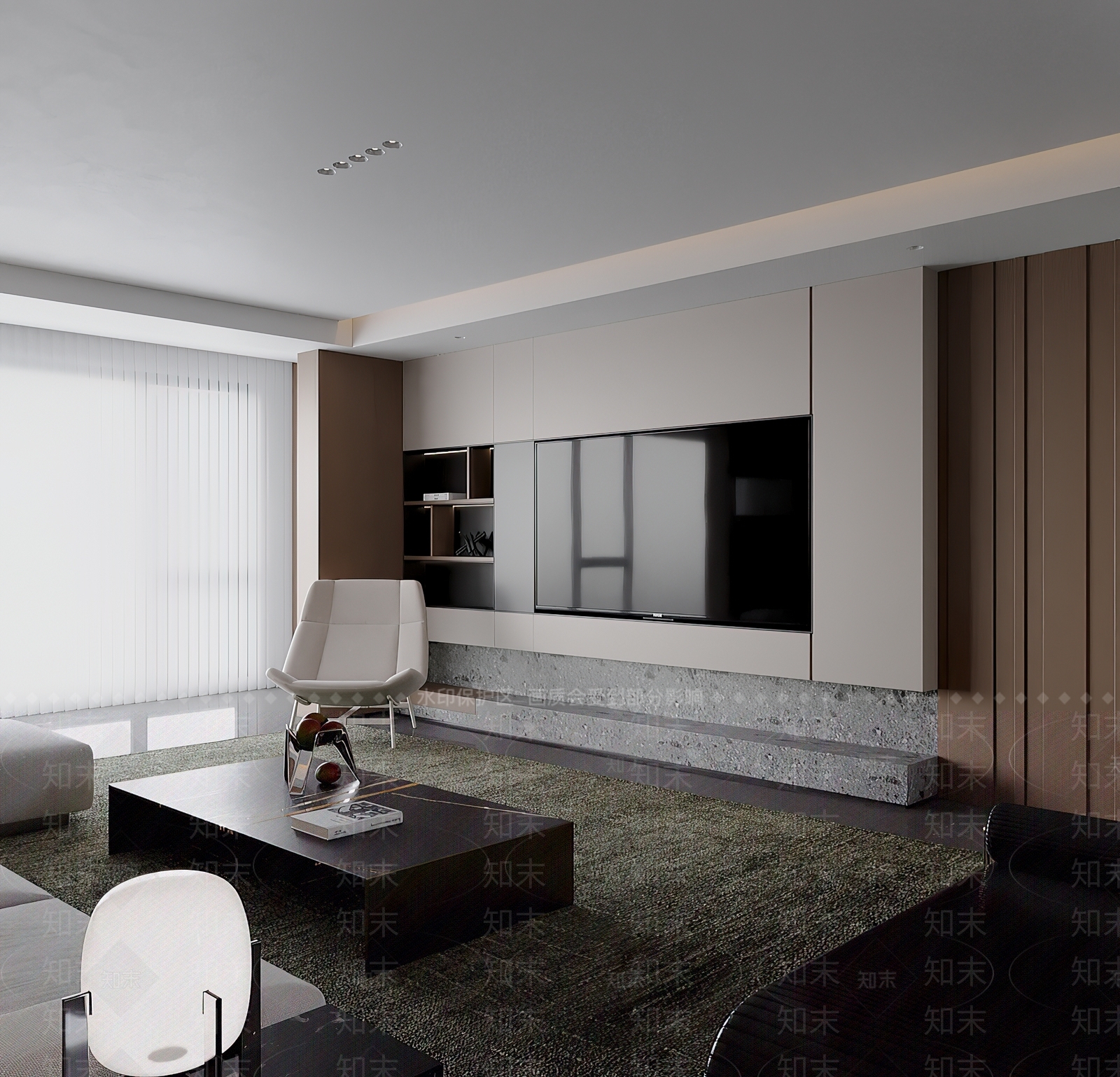 现代电视背景墙3D模型下载【ID:1201372744】