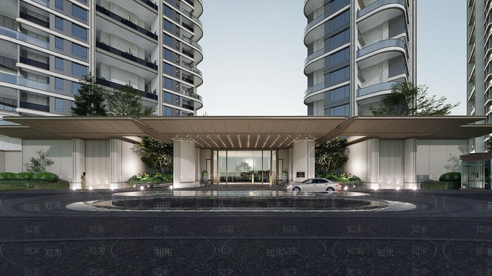 现代小区建筑SU模型下载【ID:1201373686】