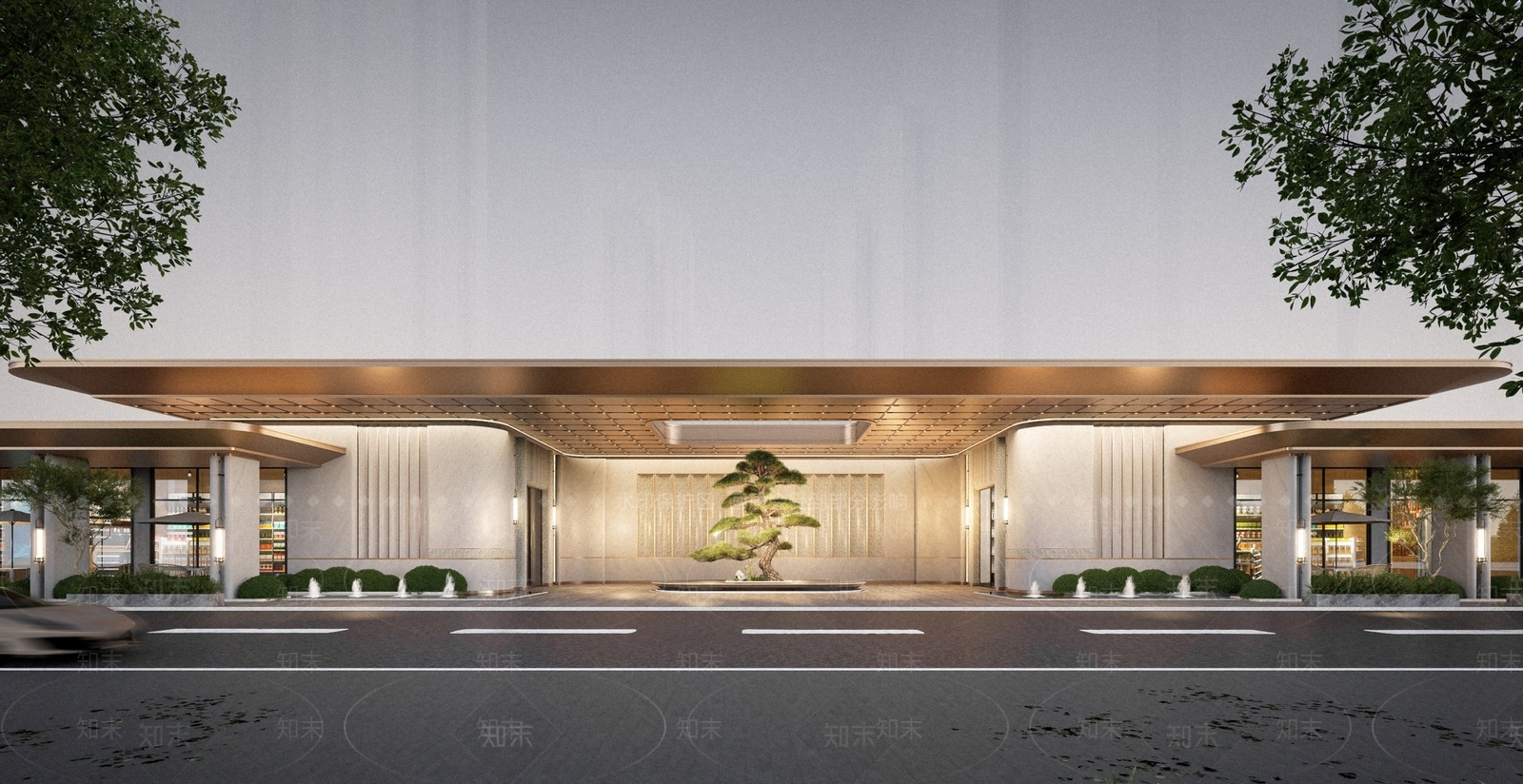 现代小区建筑SU模型下载【ID:1201373659】