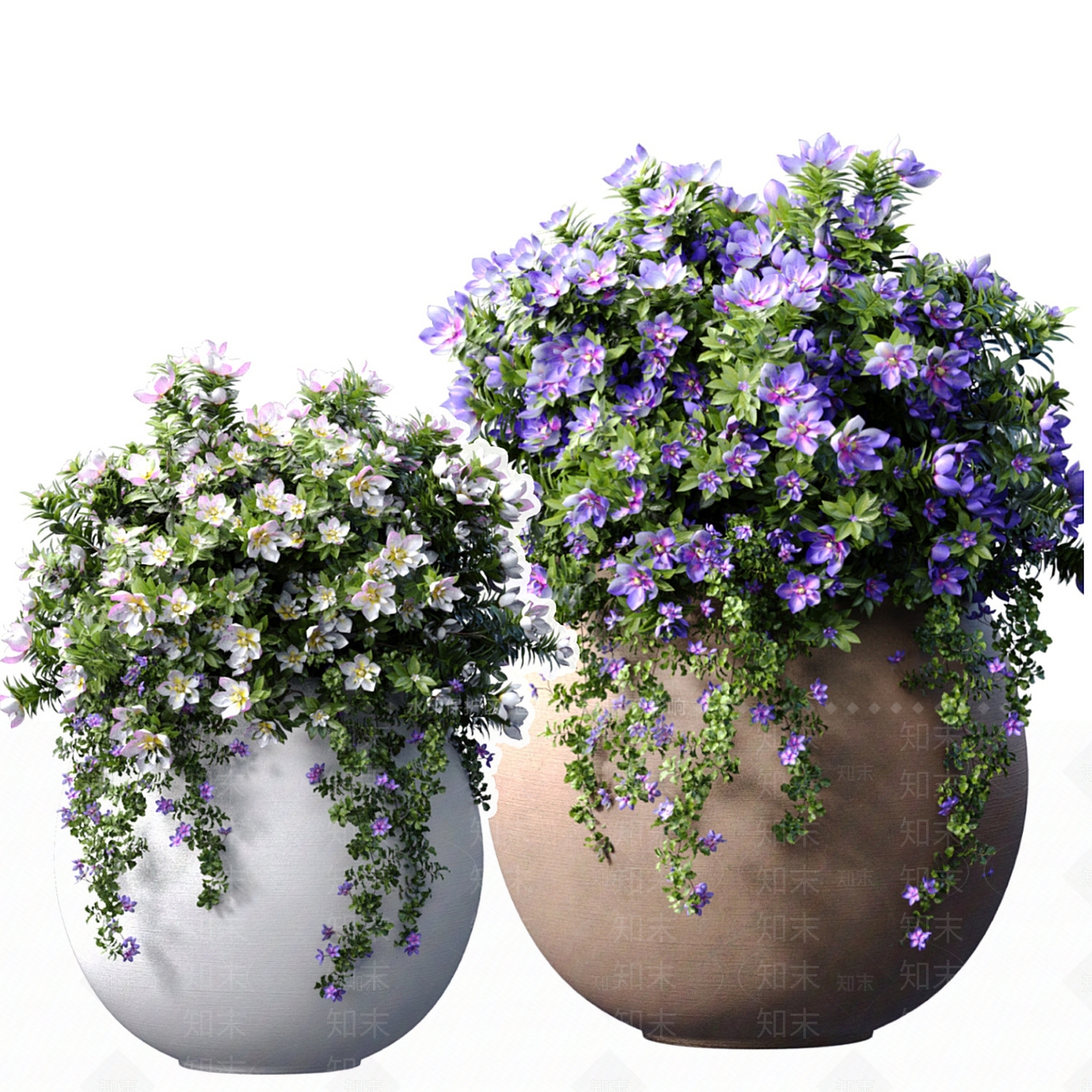 现代欧式花钵3D模型下载【ID:1201373813】